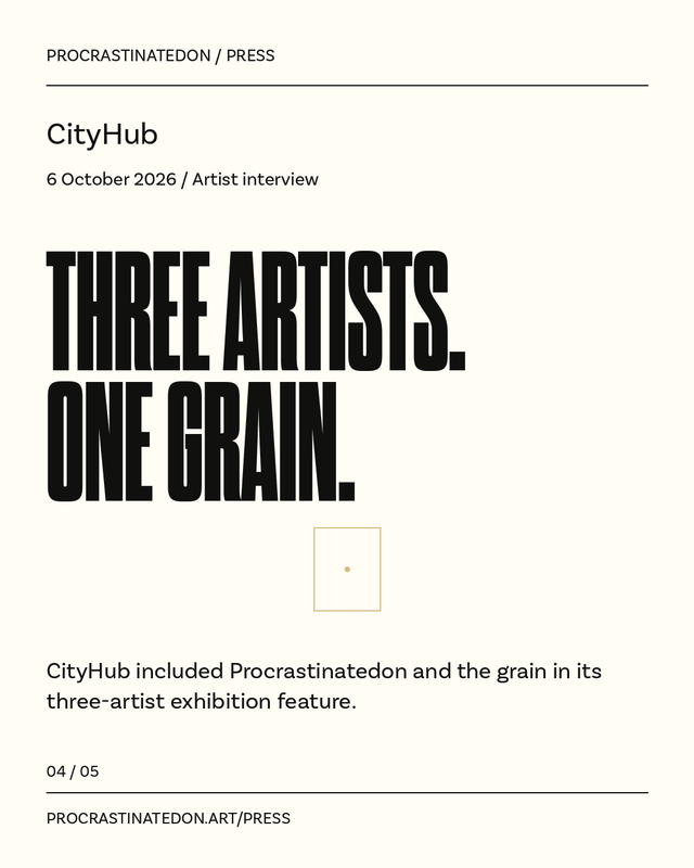 THREE ARTISTS. ONE GRAIN. Artist commentary on the coverage.